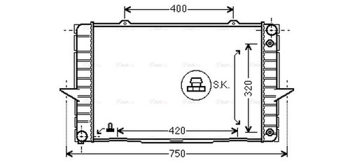 Ava coolant radiator vo2092 - ava,