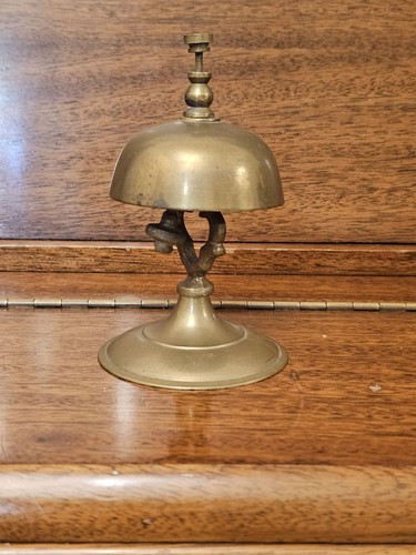 Vintage brass hotel reception - brass,