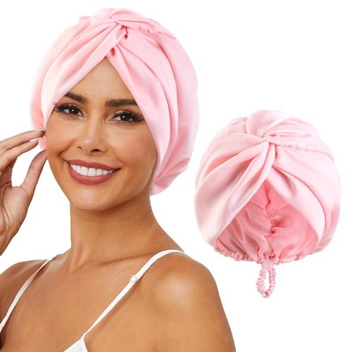 Mulberry silk turban bonnet - mulberry,