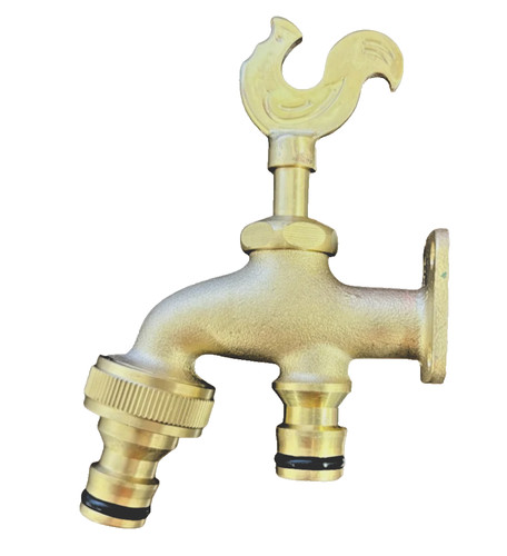 Brass bib tap with quick - brass,
