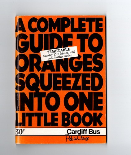 Cardiff bus timetable 1987 - cardiff,