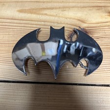 Silver Batman Wide Belt Buckle Die But GTO DC Comics  Excellent Shape
