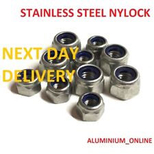 STAINLESS STEEL NYLOC  NUT M3 M4 M5 M6 M8 M10 M12 Hex Nuts A2  24hr DEL NYLOCK