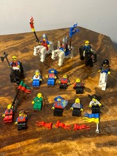 Vintage Lego Castle Minifigures Horses Weapons