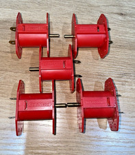 MECCANO EM01 3-6 VOLT RED CASED ELECTRIC MOTORS - LOT OF 5 ALL RUNNING WELL