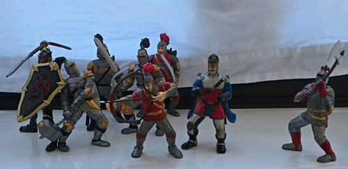 9pc knights medieval action - &,