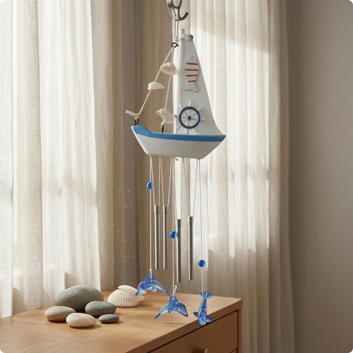 Sailboat wind chime - wind, dangling