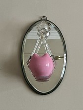 Antique Victorian Bevelled Mirror With Posy Basket Venetian Glass