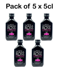 Pack Of 5 X 5cl Tequila Rose Original Strawberry Cream Miniature Liqueur 15% Vol