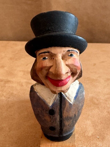 Man carved bottle - bottle, stopper
