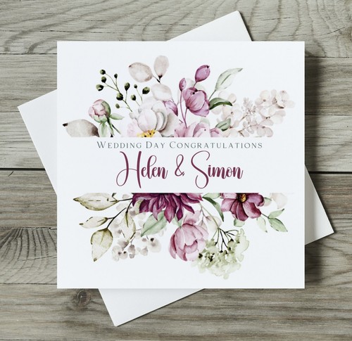 Personalised card wedding - personalised,