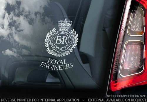 Royal engineers car sticker - royal,