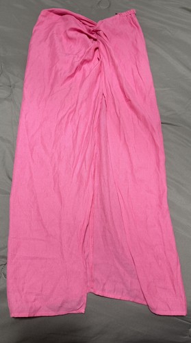 Lulus pink front twist midi - twist,