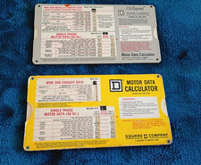 2- Vintage Square D Motor Data