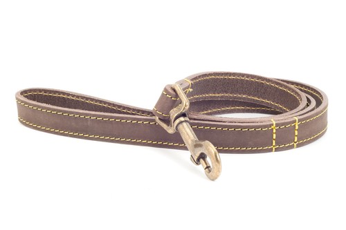 Ancol timberwolf leather dog - timberwolf,