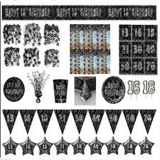 Black Glitz Party Tableware