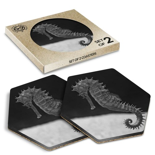 Hexagon coasters bw - bw,