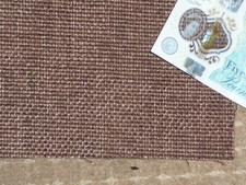 Vintage Radio Speaker Grill Cloth Light & Dark Brown Silver Thread 47cm x 30cm