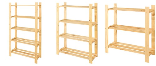 Wooden storage shelf - storage, 4