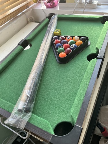 Mini green felt pool - green, table