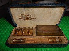 Vintage Gillette Debutant Gold plated Safety Razor