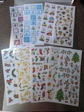 peel offs card toppers set of 9 Christmas  and theme#1
