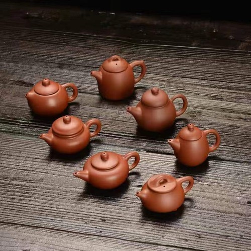 Mini tea pot sculptures - tea, of