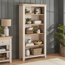 Cheshire Dove Grey Painted Large Tall Bookcase-SLIGHT SECONDS -GR34-F282