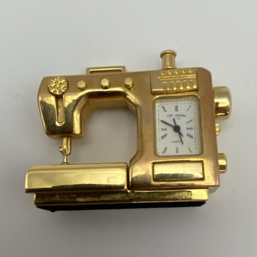 Gold sewing machine mini desk - gold,