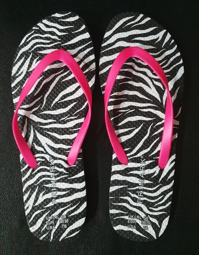 Primark zebra black - pink, flip