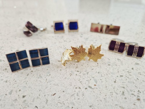 Cufflinks job lot pairs blue - lot,