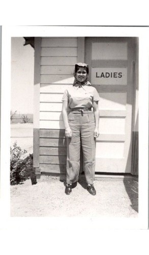 1940s woman ladies room - 1940s,