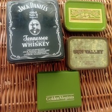 3 Empty  Old Hand Rolling Tobacco Tins And 1 Jack Daniels Tin  Used .