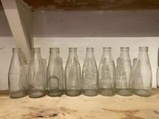 Eight Vintage Milk Bottles Dairy Dairies Collection 8