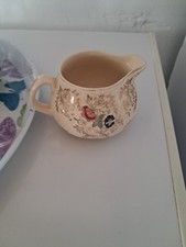 Small Ceramic Milk Jug Gold Made In England Hanover Price Bro