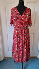 Popsy Gina Dress. Red Animal