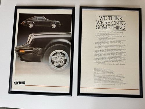 Framed original 1980 porsche - original,