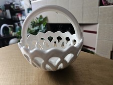 Hartley & Greens Leeds Pottery Creamware Pierced Bowl with handle  @8.5cm Dia