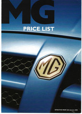 MG Prices & Options 2005 UK