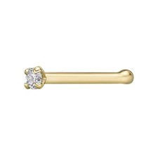 14K Yellow Gold Nose Pin Stud