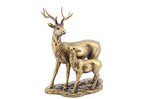 Stag deer reflections - deer,
