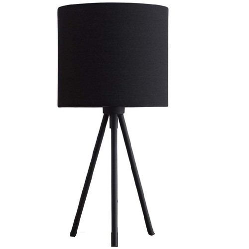 Black metal modern tripod - black, desk