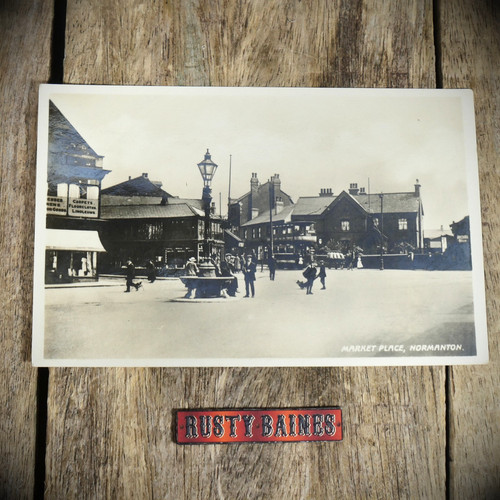 Postcard normanton market - normanton,