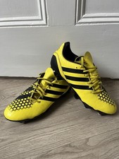 Adidas Incurza SG Bright Yellow/ Core Black Rugby Boots Size UK 8