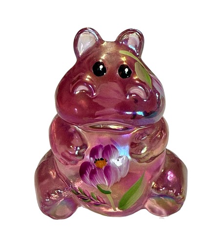 Fenton glass hippo figurine - fenton,