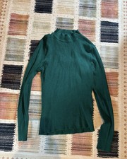 Ladies Green Turtleneck Top Size M