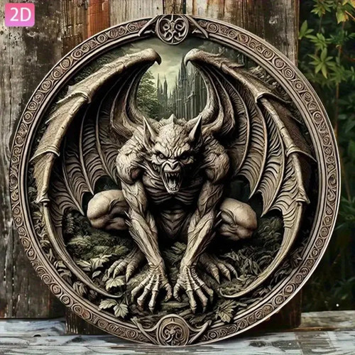 Gargoyle demon metal wall - gargoyle,