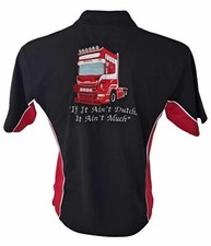 Lorry Driver V8 Men's Polo Shirt Red Truck Trucker Clothing Christmas Not Dutch