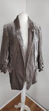 M&S Collection Women's Mushroom Champagne Crushed Velvet Blazer UK 6 EU 34