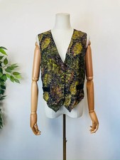 Vintage 90s Green Coral Black